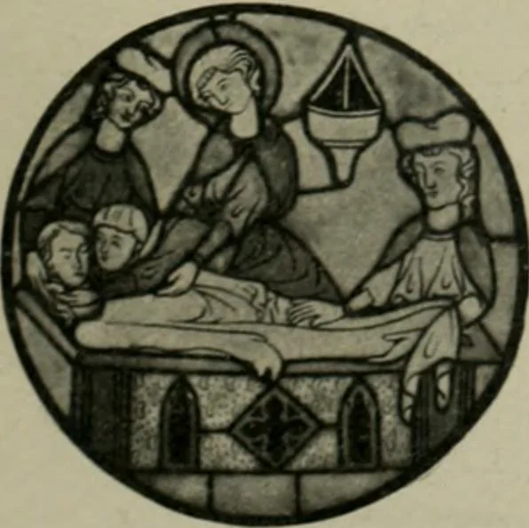 An illustration from Die rheinischen Glasmalereien vom 12. bis zum 16. Jahrhundert, 1912, leaf 166