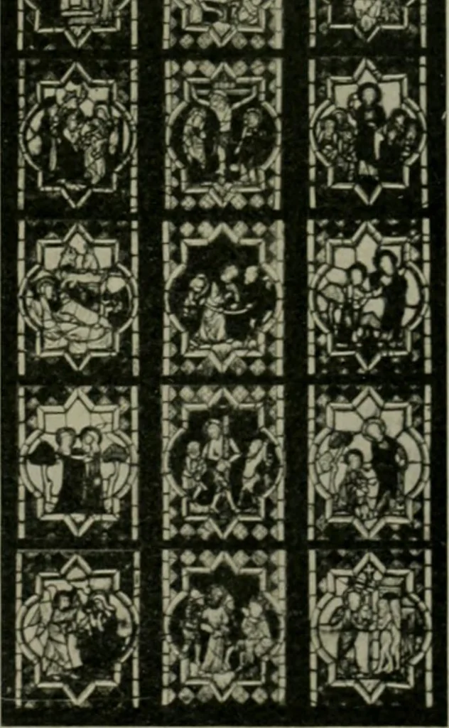 An illustration from Die rheinischen Glasmalereien vom 12. bis zum 16. Jahrhundert, 1912, leaf 168