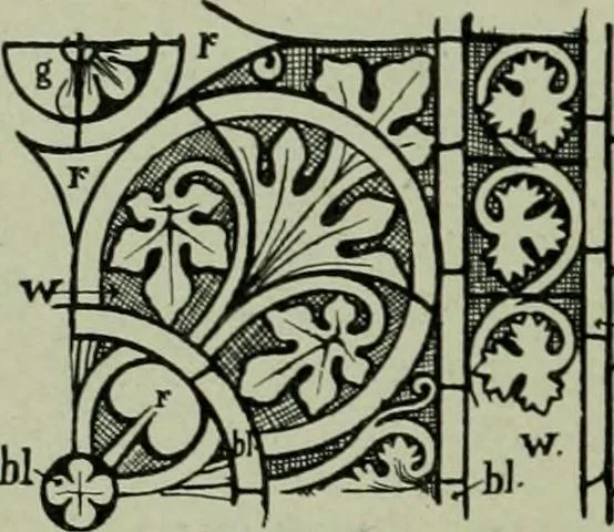 An illustration from Die rheinischen Glasmalereien vom 12. bis zum 16. Jahrhundert, 1912, leaf 197