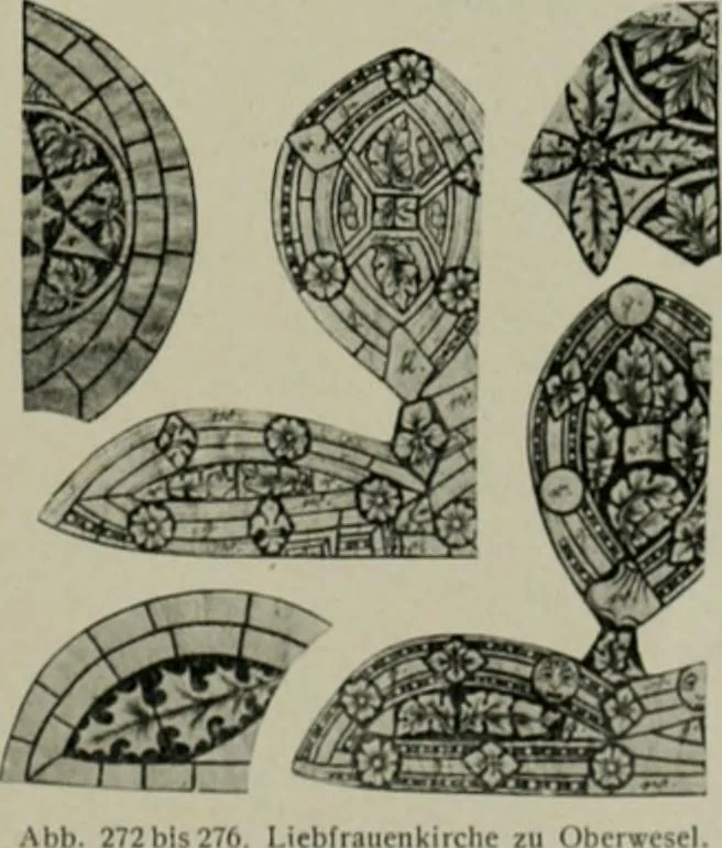 An illustration from Die rheinischen Glasmalereien vom 12. bis zum 16. Jahrhundert, 1912, leaf 200