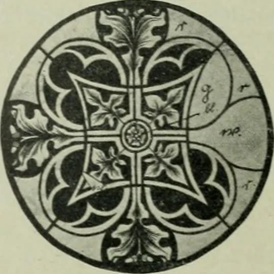 An illustration from Die rheinischen Glasmalereien vom 12. bis zum 16. Jahrhundert, 1912, leaf 201