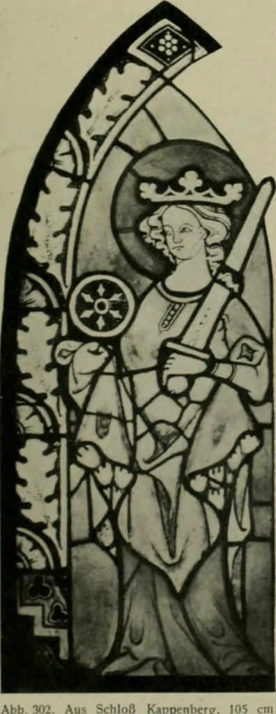 An illustration from Die rheinischen Glasmalereien vom 12. bis zum 16. Jahrhundert, 1912, leaf 214