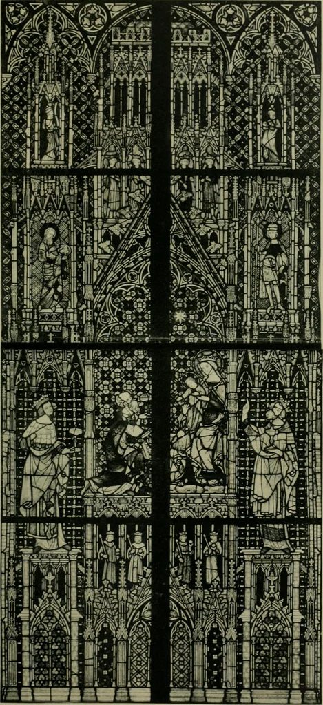 An illustration from Die rheinischen Glasmalereien vom 12. bis zum 16. Jahrhundert, 1912, leaf 244