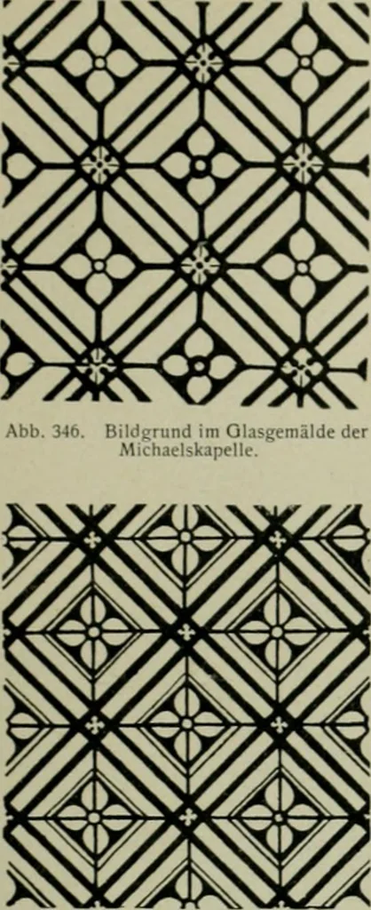 An illustration from Die rheinischen Glasmalereien vom 12. bis zum 16. Jahrhundert, 1912, leaf 254