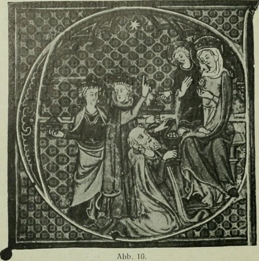 An illustration from Die rheinischen Glasmalereien vom 12. bis zum 16. Jahrhundert, 1912, leaf 47