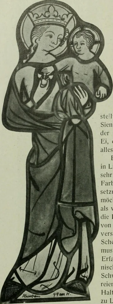 An illustration from Die rheinischen Glasmalereien vom 12. bis zum 16. Jahrhundert, 1912, leaf 55
