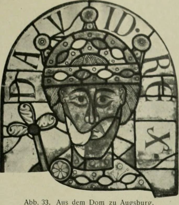 An illustration from Die rheinischen Glasmalereien vom 12. bis zum 16. Jahrhundert, 1912, leaf 62