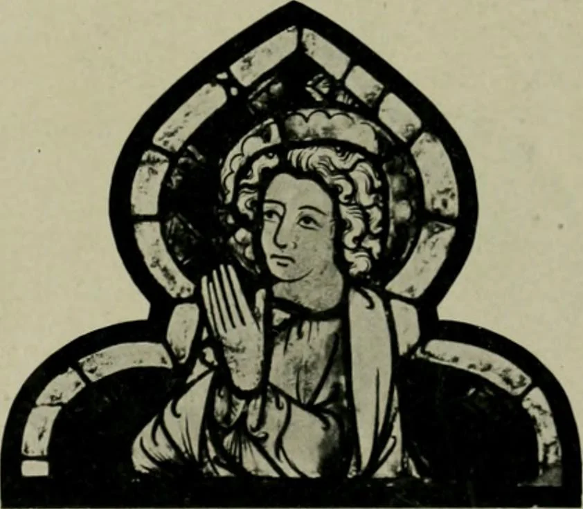 An illustration from Die rheinischen Glasmalereien vom 12. bis zum 16. Jahrhundert, 1912, leaf 64