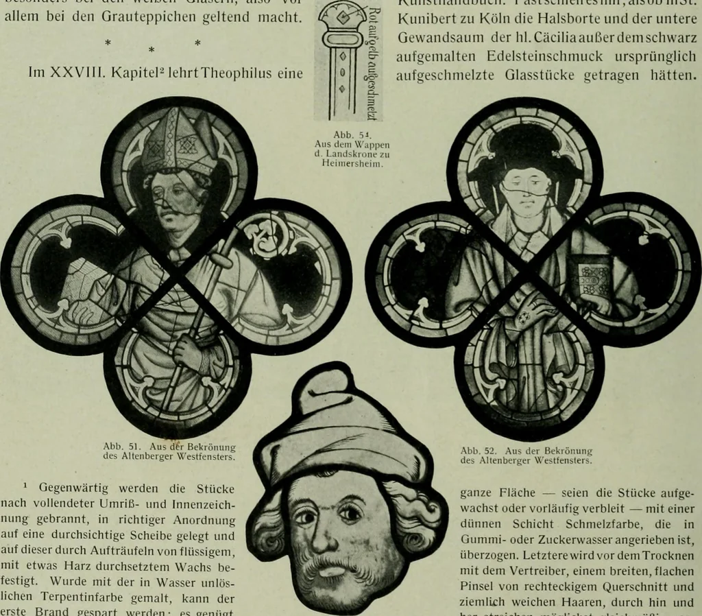 An illustration from Die rheinischen Glasmalereien vom 12. bis zum 16. Jahrhundert, 1912, leaf 65