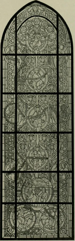 An illustration from Die rheinischen Glasmalereien vom 12. bis zum 16. Jahrhundert, 1912, leaf 70