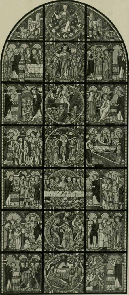 An illustration from Die rheinischen Glasmalereien vom 12. bis zum 16. Jahrhundert, 1912, leaf 90