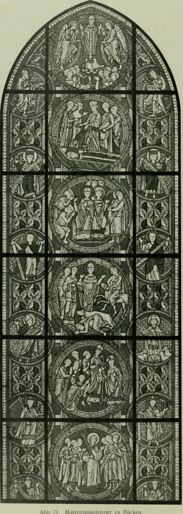 An illustration from Die rheinischen Glasmalereien vom 12. bis zum 16. Jahrhundert, 1912, leaf 91
