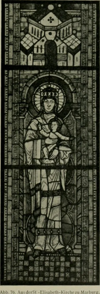 An illustration from Die rheinischen Glasmalereien vom 12. bis zum 16. Jahrhundert, 1912, leaf 96