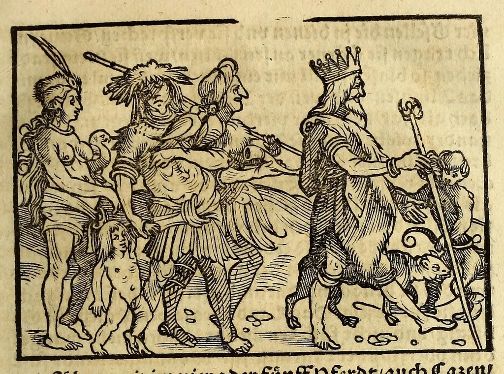 An illustration from Die ritterliche vnnd lobwirdige Reyss, des gestrengen vnd vber all ander weit erfarne Ritter, vnnd Landtfahrer, Herrn Ludovico Vartomans von Bolonia, sagend von den Landen Egypto, Syria, von beiden Arabia, Persia, India, vnd Ethiopia ., 1548, leaf 89