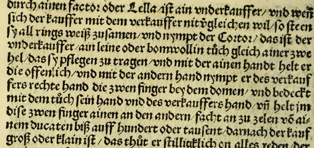 An illustration from Die ritterlich vnd lobwirdig Raiss des gestre[n]gen vnd über all ander weyt erfarnen Ritters vn[d] Landtfarers, Herren Ludowico Vartomans von Bolonia. Sagent vo[n] den Landen Egipto. Syria, vo[n] bayden Arabia. Persia. India. vn[d] Ethiopia ., 1518, leaf 114