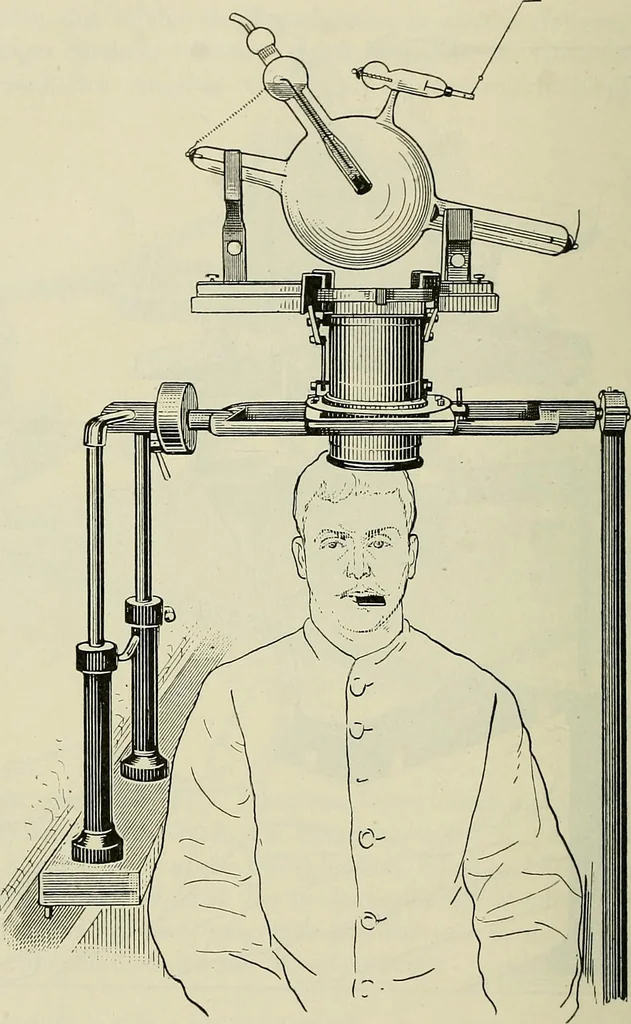 An illustration from Die Röntgentechnik : Lehrbuch für Ärzte und Studierende, 1906, leaf 209
