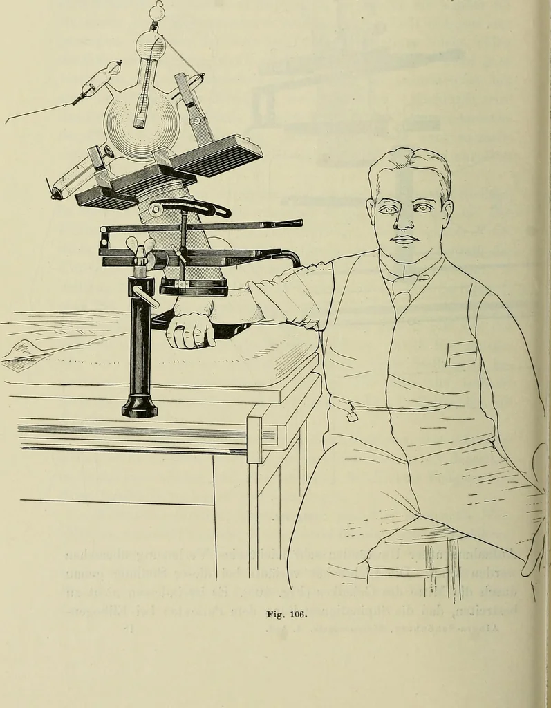 An illustration from Die Röntgentechnik : Lehrbuch für Ärzte und Studierende, 1906, leaf 291