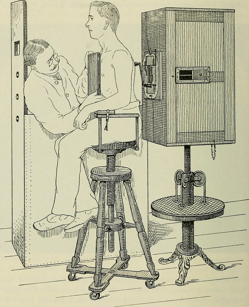 An illustration from Die Röntgentechnik : Lehrbuch für Ärzte und Studierende, 1906, leaf 331