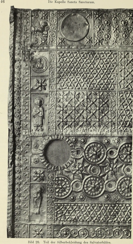 An illustration from Die römische Kapelle Sancta sanctorum und ihr Schatz : meine Entdeckungen und Studien in der Palastkapelle der mittelalterlichen Päpste, 1908, leaf 57
