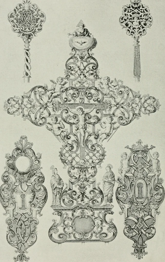 An illustration from Die schmiedekunst bis zum ausgang des 18. jahrhunderts, 1922, leaf 107