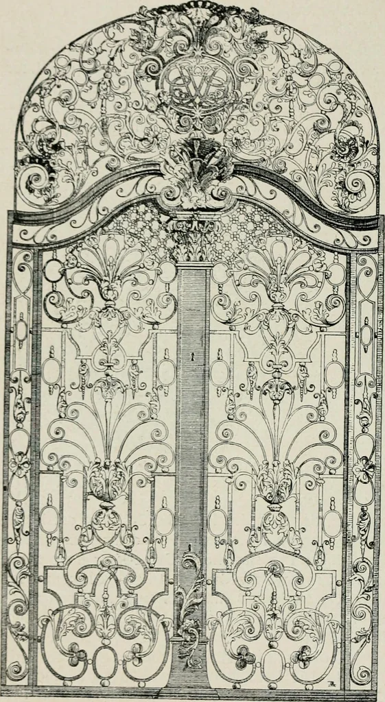 An illustration from Die schmiedekunst bis zum ausgang des 18. jahrhunderts, 1922, leaf 157
