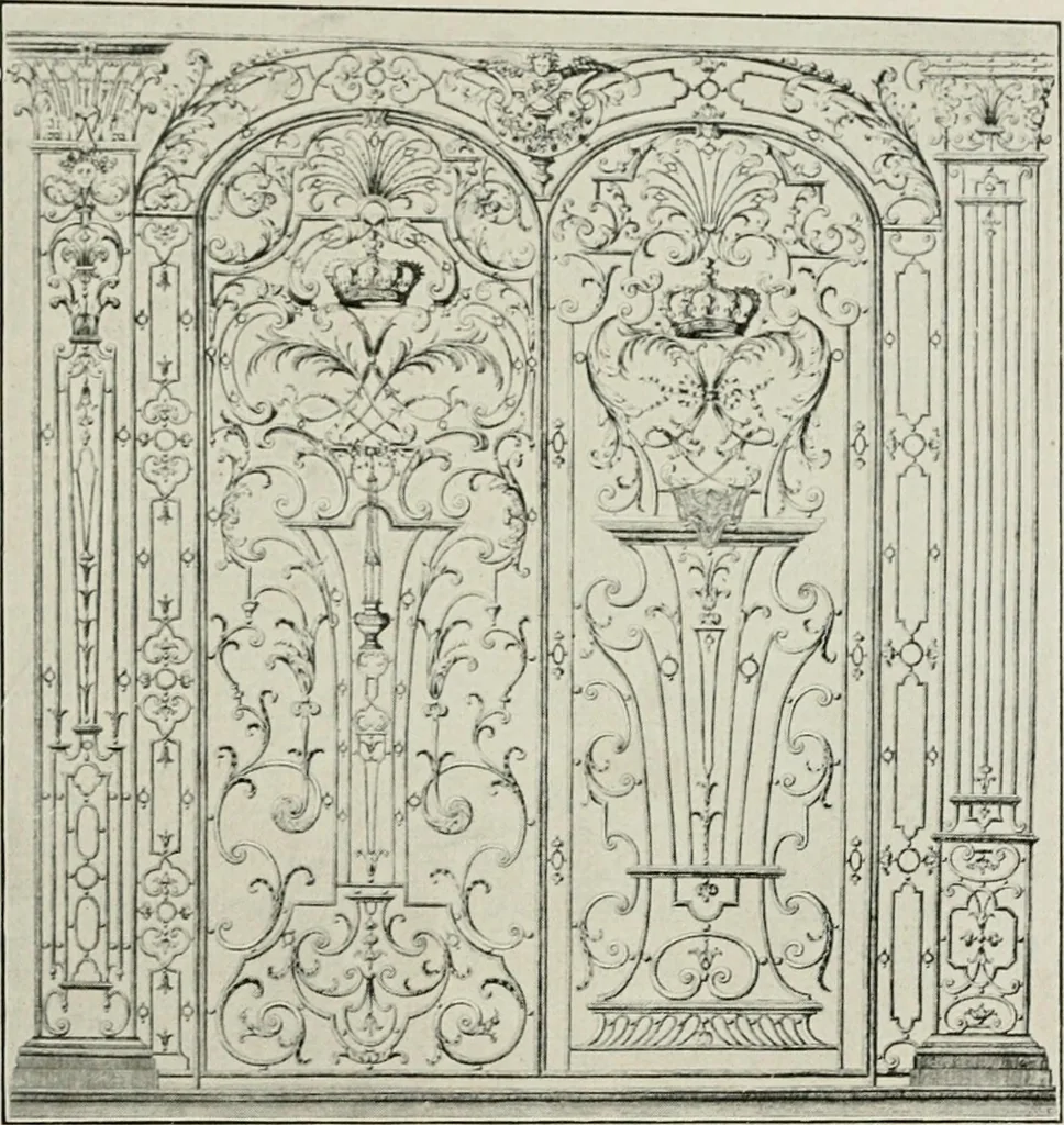 An illustration from Die schmiedekunst bis zum ausgang des 18. jahrhunderts, 1922, leaf 82