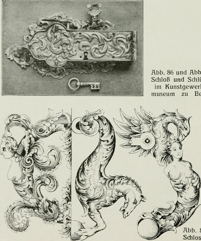 An illustration from Die schmiedekunst bis zum ausgang des 18. jahrhunderts, 1922, leaf 95