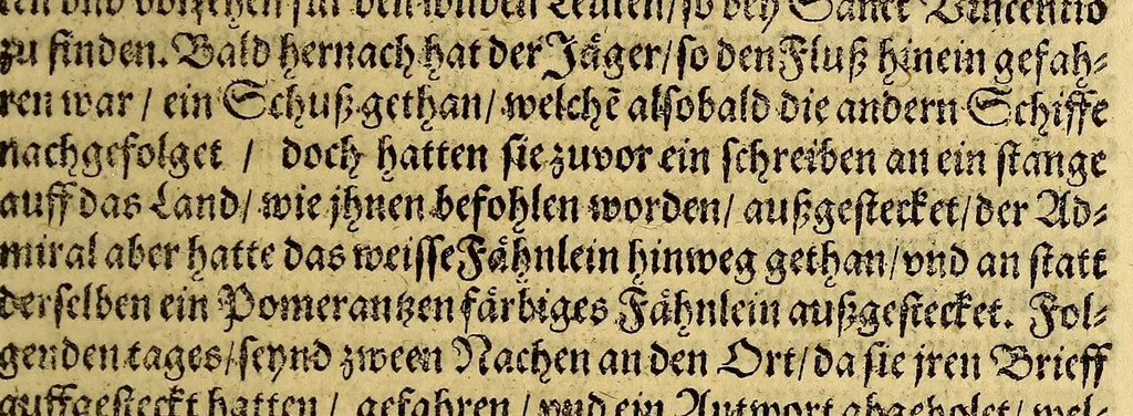 An illustration from Die siebenzehende Schiffart. Das ist: Eigentliche vnnd warhaftige Beschreibung, der wunderbahre[n] Reiss vnd Schiffart, so durch Herr Georgio von Spilbergen glücklichen volbracht., 1620, leaf 17