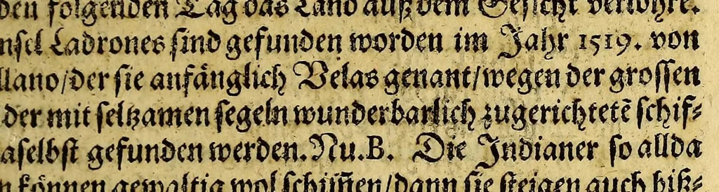An illustration from Die siebenzehende Schiffart. Das ist: Eigentliche vnnd warhaftige Beschreibung, der wunderbahre[n] Reiss vnd Schiffart, so durch Herr Georgio von Spilbergen glücklichen volbracht., 1620, leaf 89