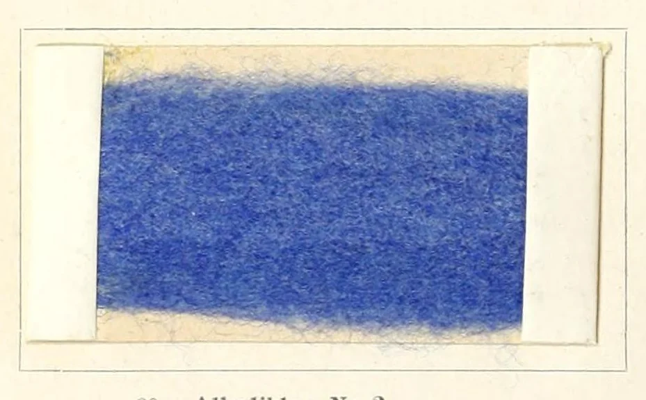 An illustration from Die Teerfarbstoffe der Farbwerke vorm. Meister Lucius & Brüning, Hoechst a.M. auf dem Gebiete der Wollfärberei, 1908, leaf 150