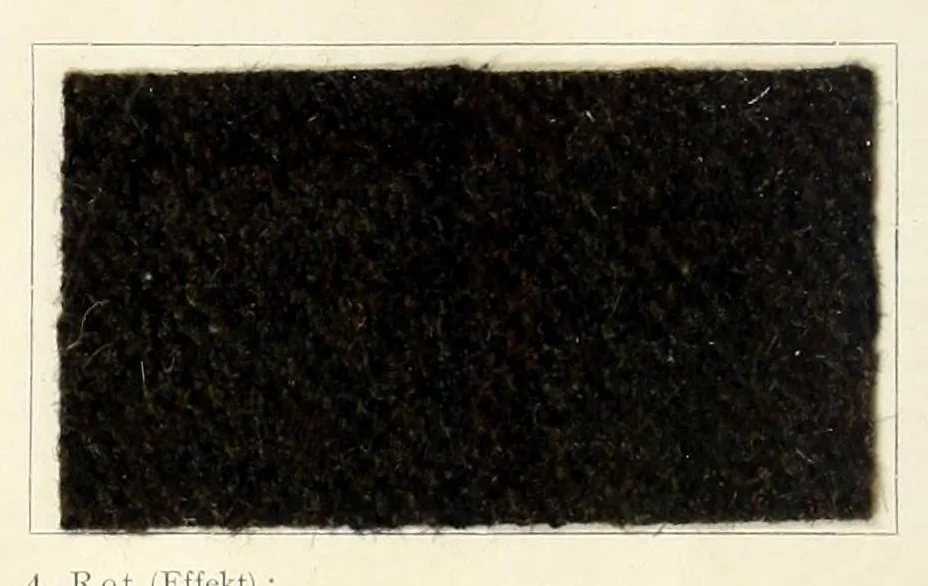 An illustration from Die Teerfarbstoffe der Farbwerke vorm. Meister Lucius & Brüning, Hoechst a.M. auf dem Gebiete der Wollfärberei, 1908, leaf 82