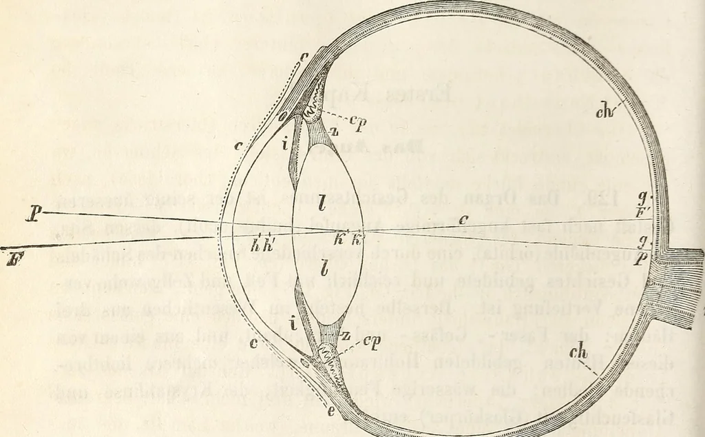 An illustration from Die Theorie des Sehens und räumlichen Vorstellens, vom physikalischen, physiologischen und psychologischen Standpunkte, 1861, leaf 220