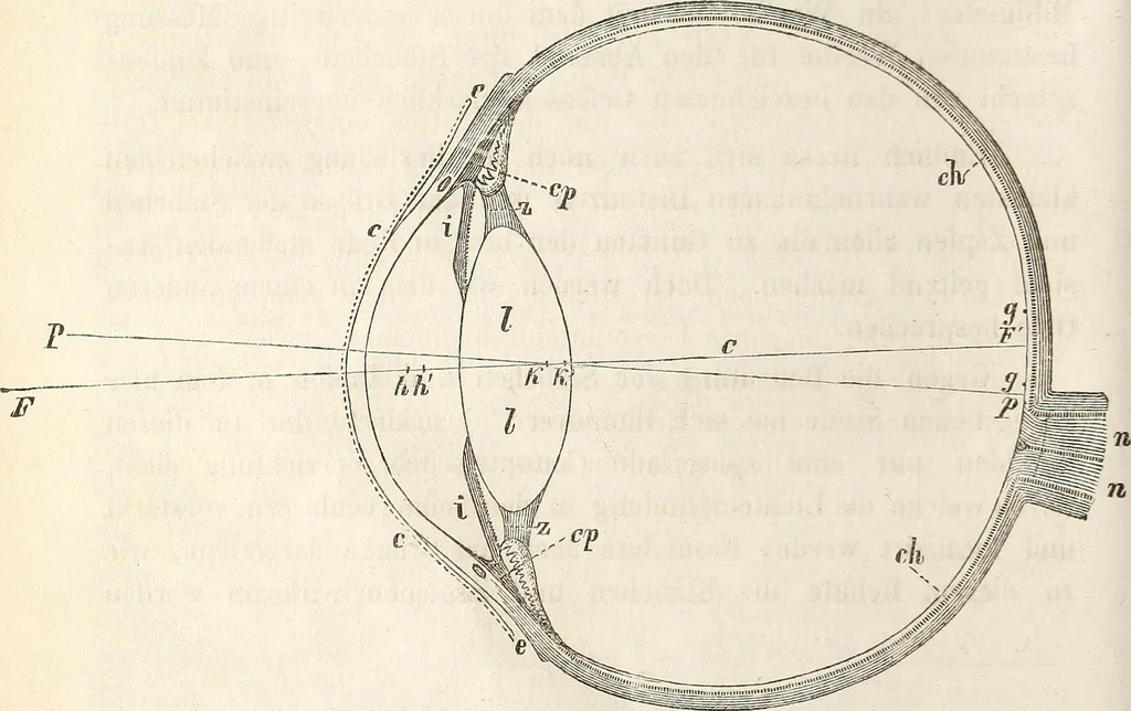 An illustration from Die Theorie des Sehens und räumlichen Vorstellens, vom physikalischen, physiologischen und psychologischen Standpunkte, 1861, leaf 234
