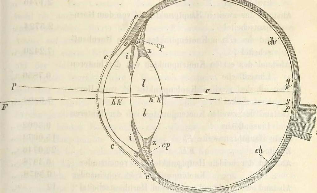 An illustration from Die Theorie des Sehens und räumlichen Vorstellens, vom physikalischen, physiologischen und psychologischen Standpunkte, 1861, leaf 257