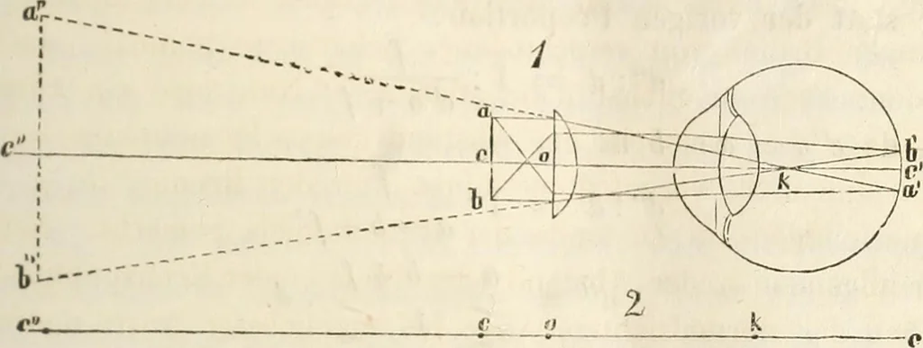 An illustration from Die Theorie des Sehens und räumlichen Vorstellens, vom physikalischen, physiologischen und psychologischen Standpunkte, 1861, leaf 299