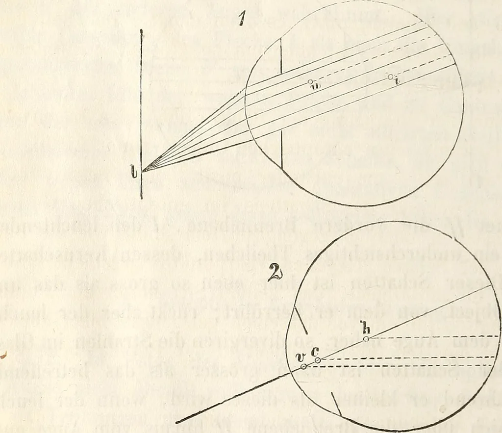 An illustration from Die Theorie des Sehens und räumlichen Vorstellens, vom physikalischen, physiologischen und psychologischen Standpunkte, 1861, leaf 422