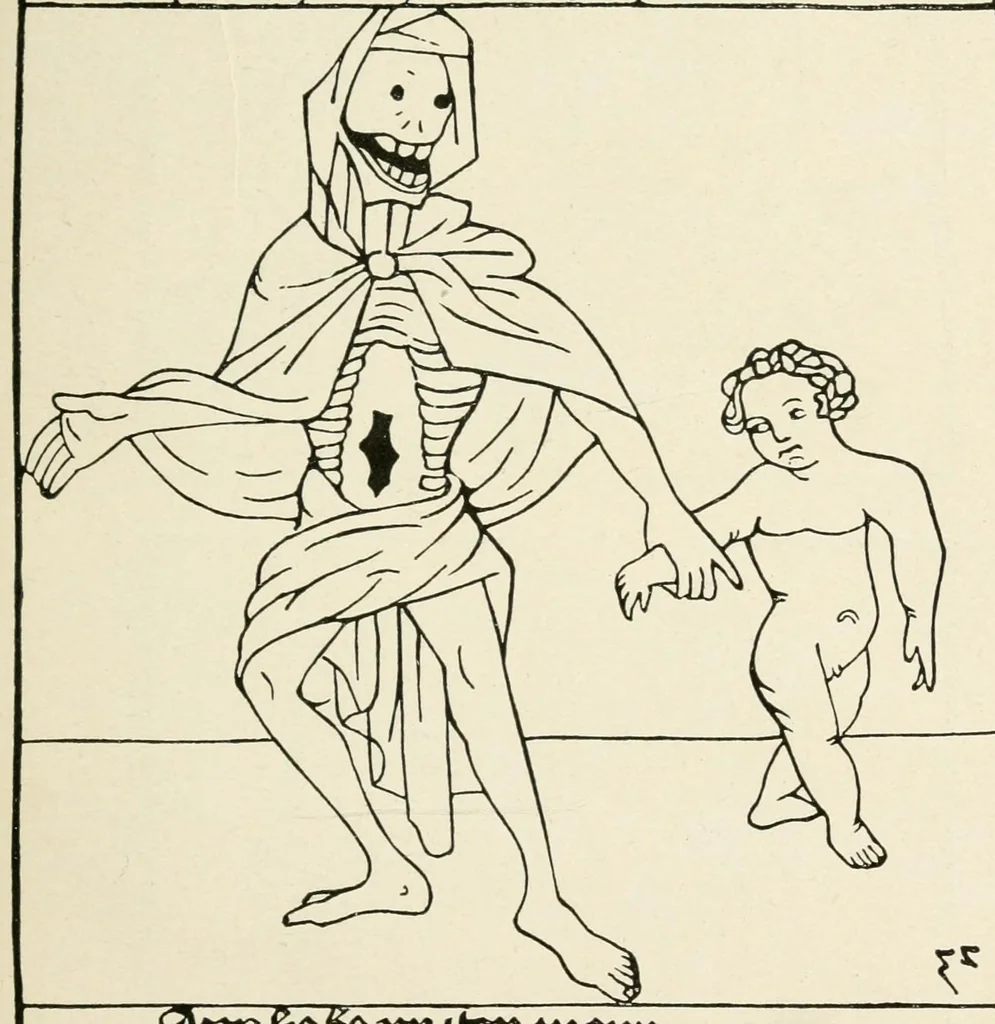 An illustration from Die Totentänze, 1922, leaf 27