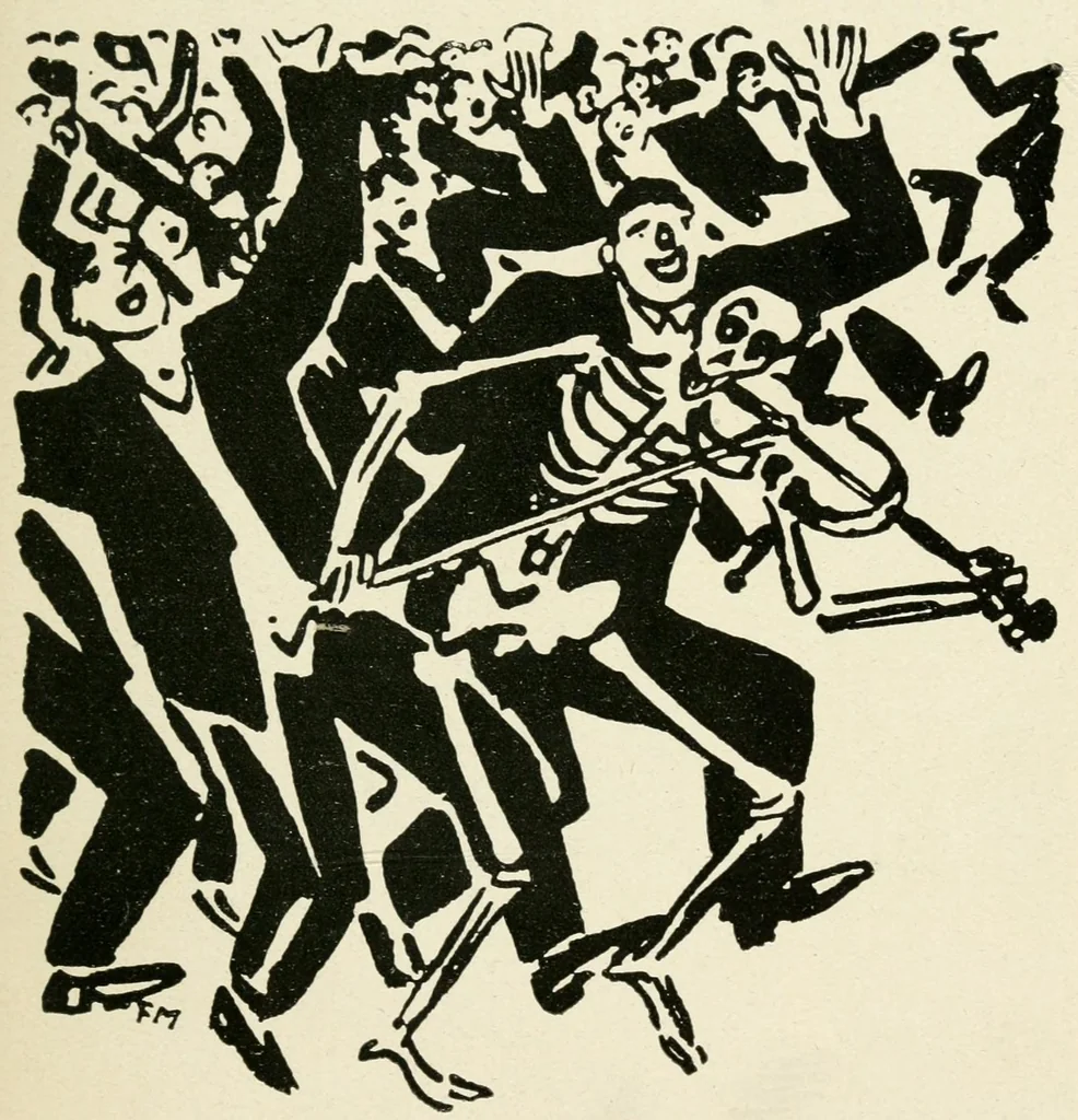 An illustration from Die Totentänze, 1922, leaf 35