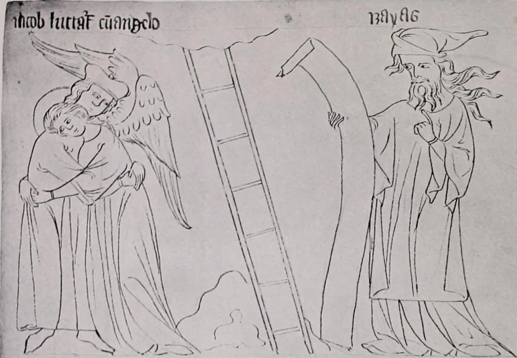 An illustration from Die typologischen Bilderkreise des Mittelalters in Österreich, 1904, leaf 18