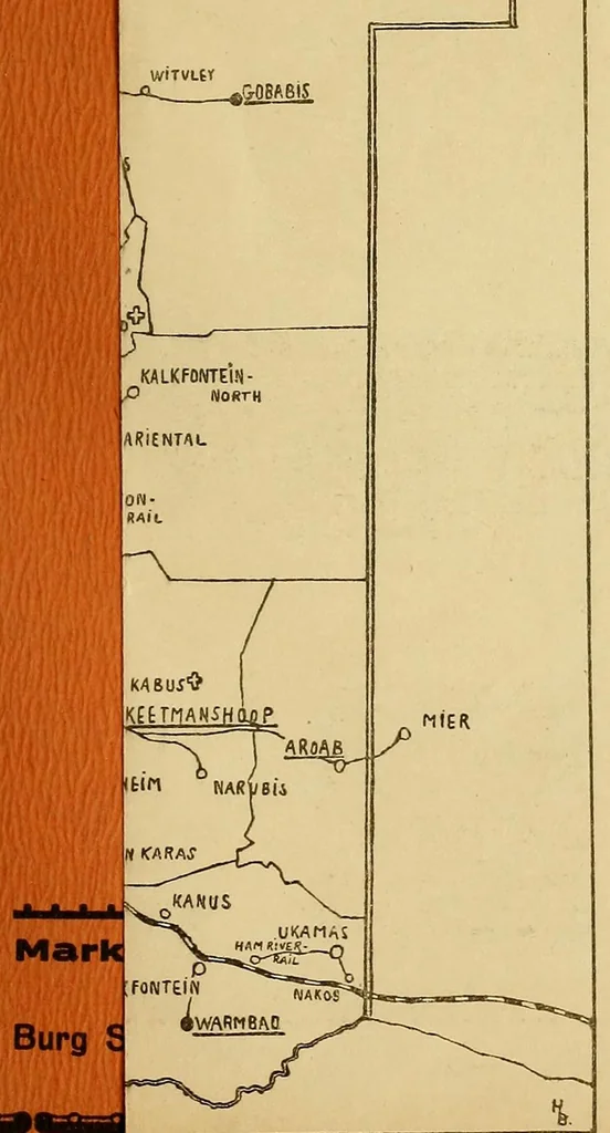 An illustration from Die Unionspost im besetzten Deutsch-Südwest-Afrika, 1914-19, 1921, leaf 69