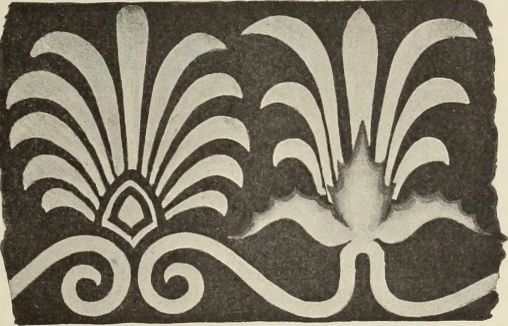 An illustration from Die Ursprungsformen des griechischen Akanthusornamentes und ihre naturlichen Vorbilder, 1896, leaf 26