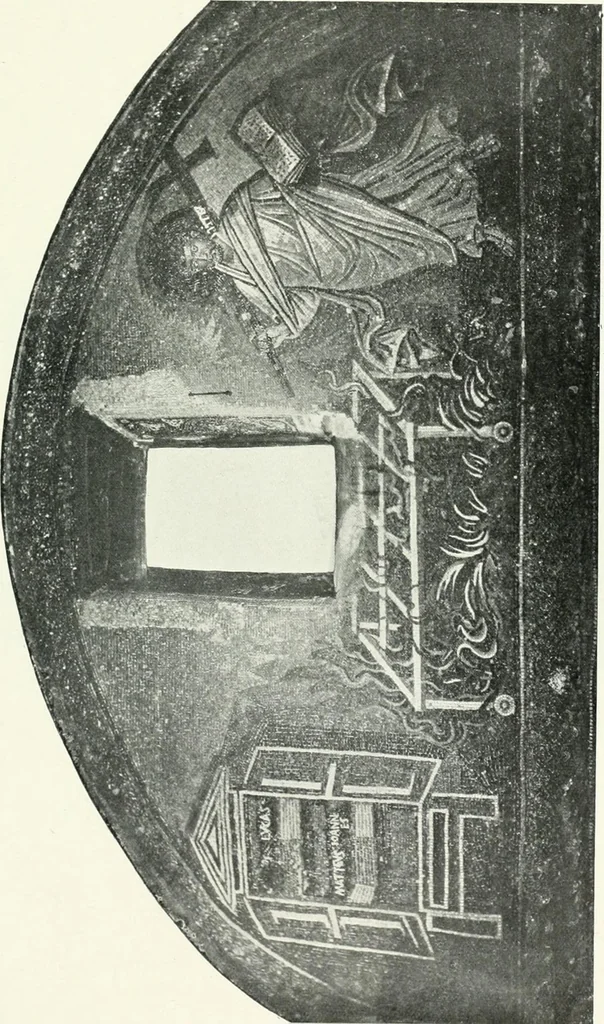 An illustration from Die Wandmosaiken von Ravenna, 1912, leaf 348