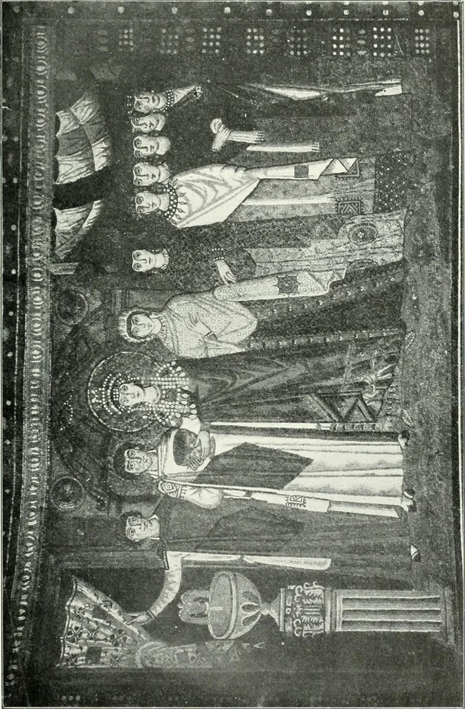 An illustration from Die Wandmosaiken von Ravenna, 1912, leaf 382