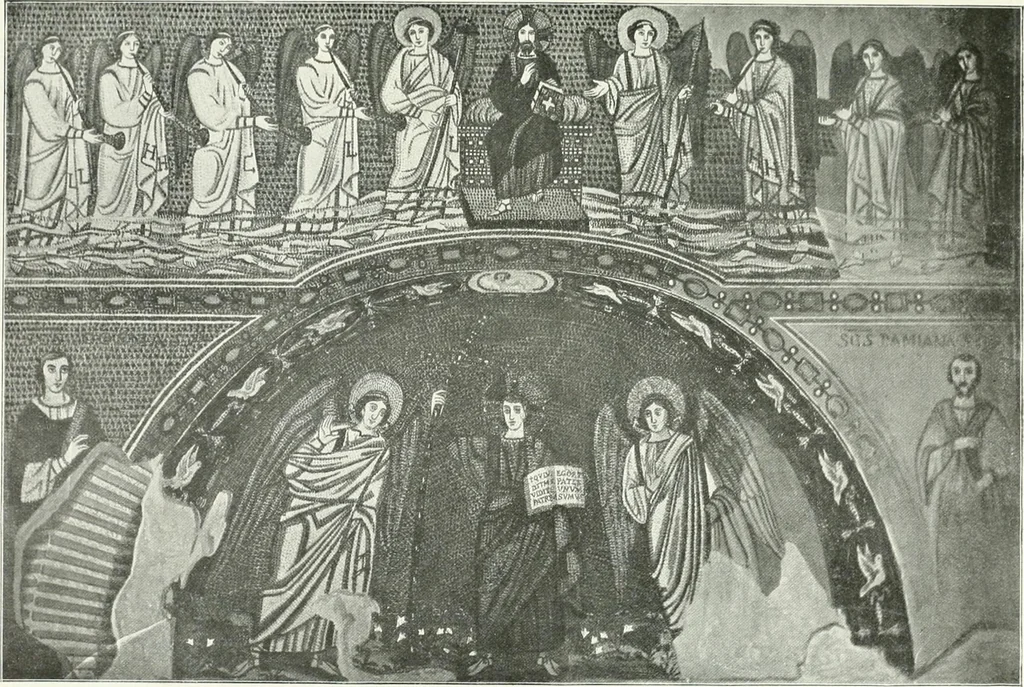 An illustration from Die Wandmosaiken von Ravenna, 1912, leaf 400