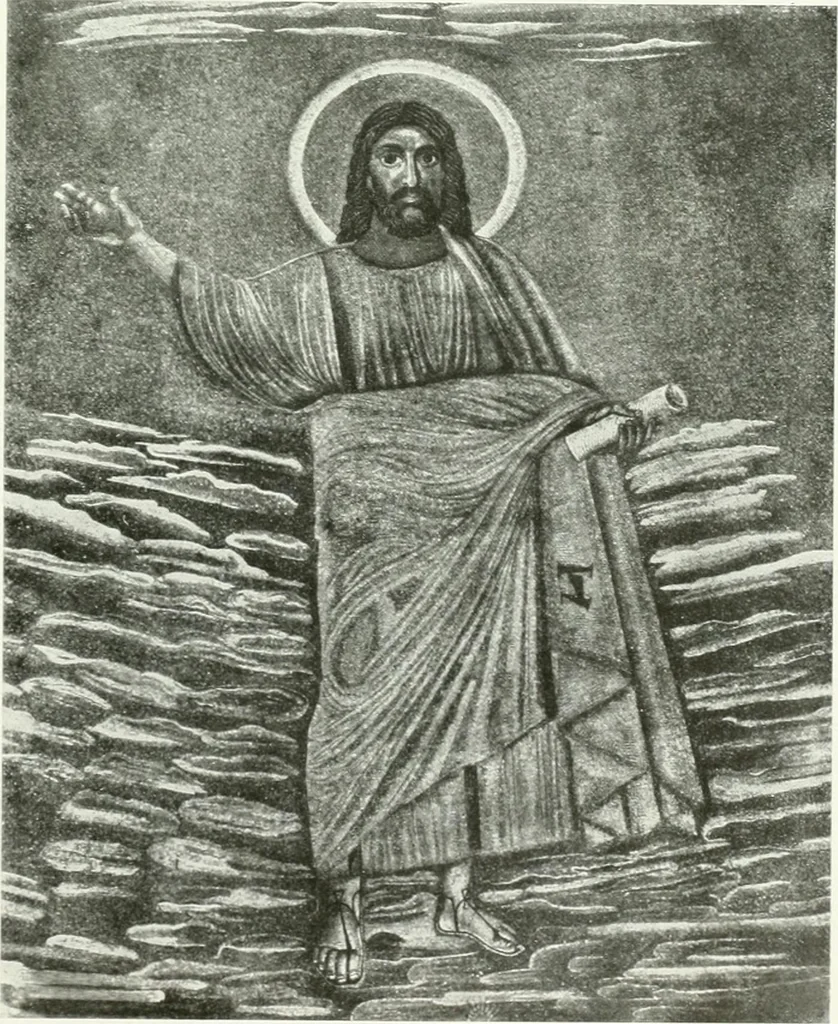 An illustration from Die Wandmosaiken von Ravenna, 1912, leaf 428