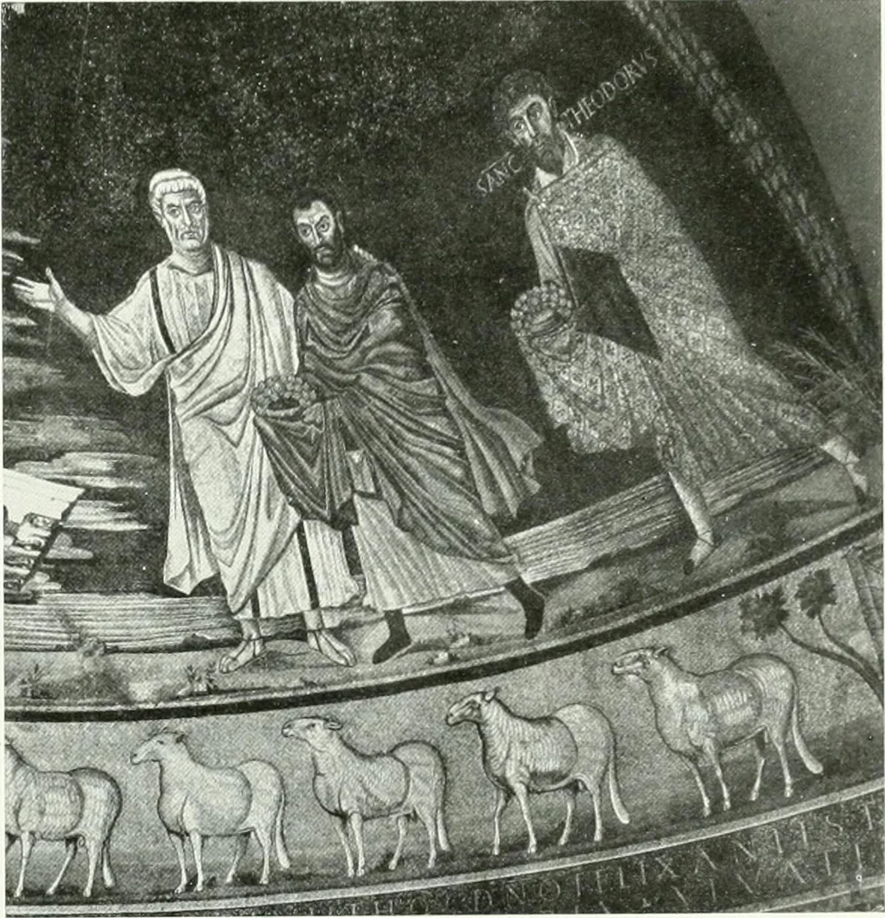 An illustration from Die Wandmosaiken von Ravenna, 1912, leaf 430
