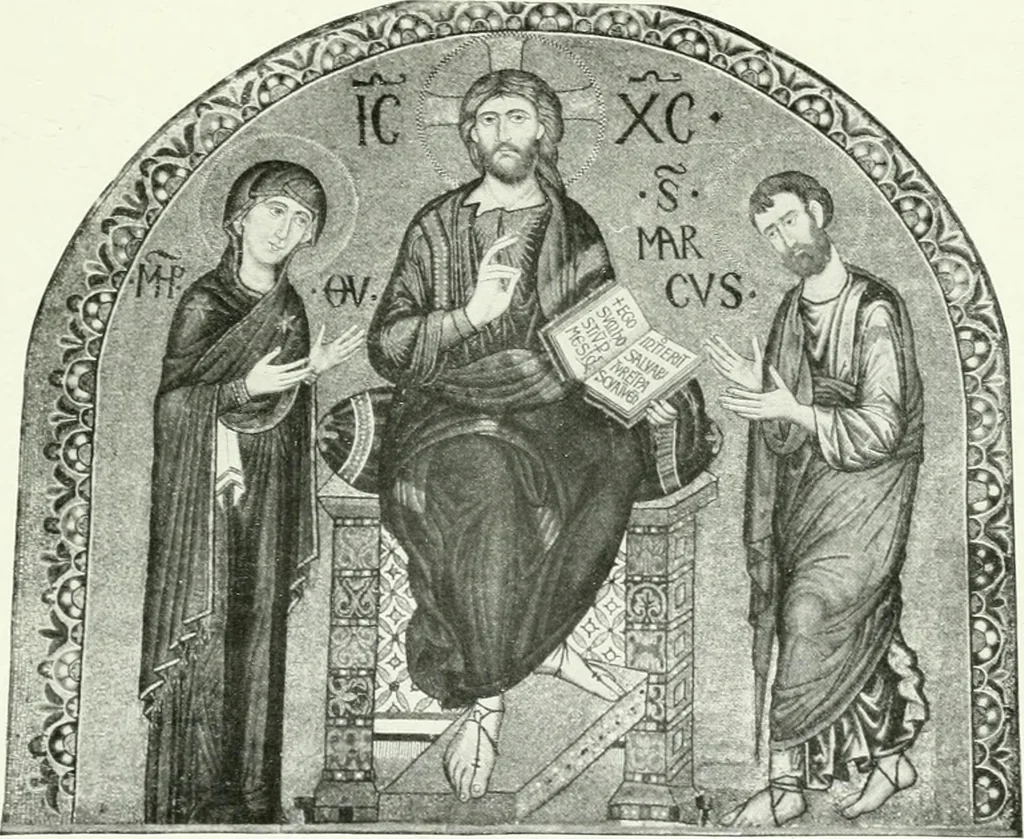 An illustration from Die Wandmosaiken von Ravenna, 1912, leaf 454
