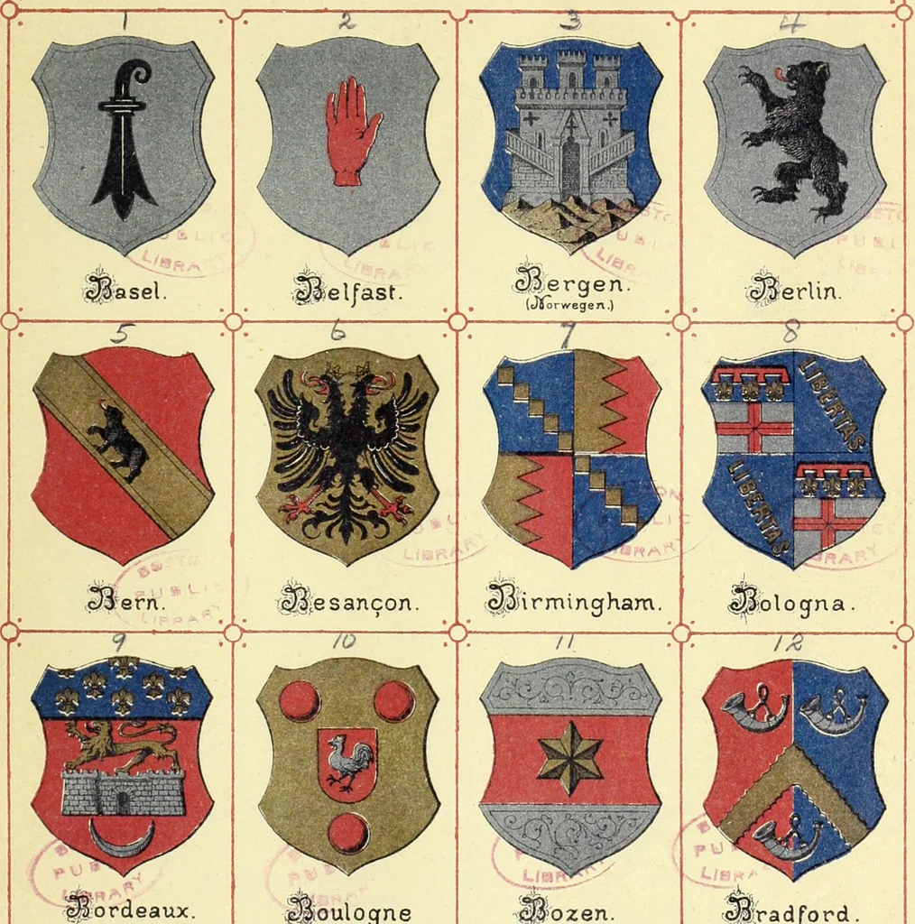 An illustration from Die Wappen der wichtigsten städte Europa's in chromolithographischen abbildungen, 1902, leaf 17