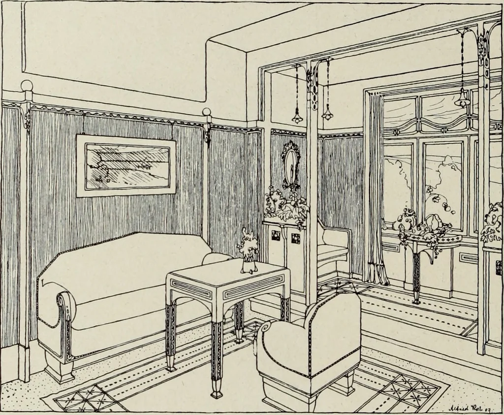 An illustration from Die Wohnung der Neuzeit, 1908, leaf 215