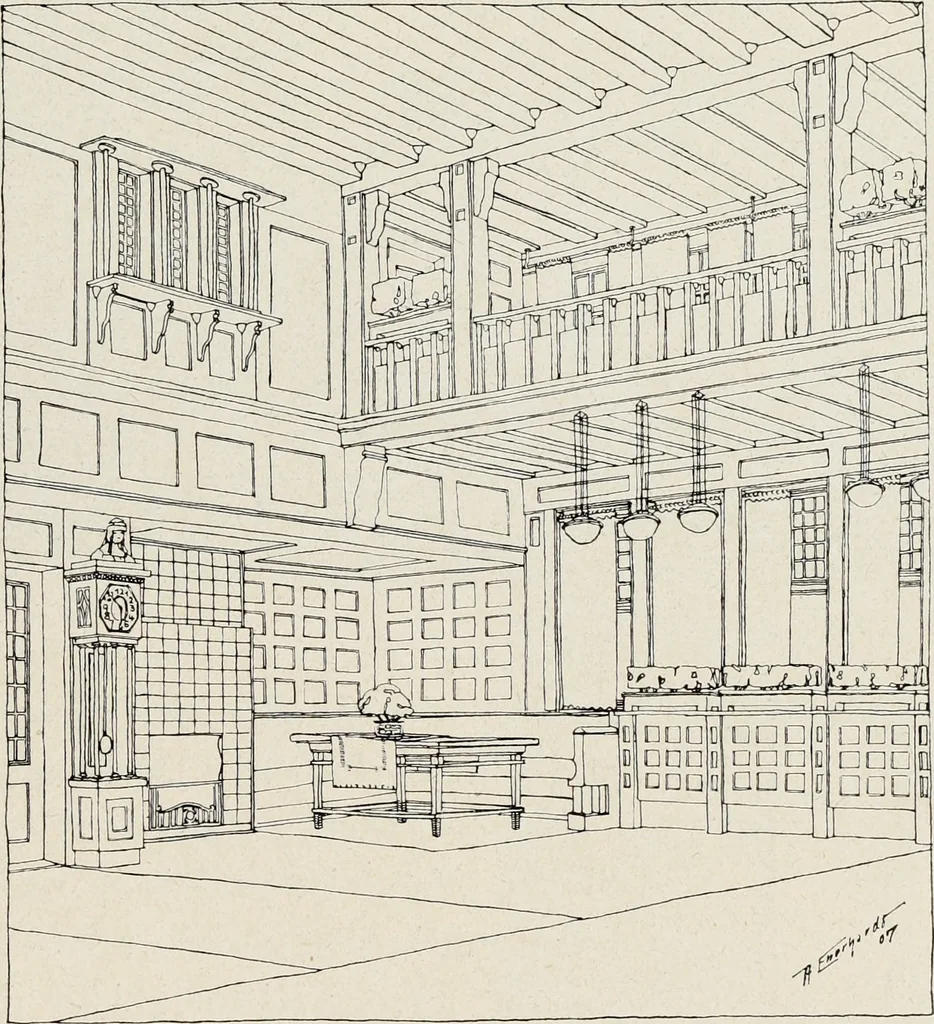 An illustration from Die Wohnung der Neuzeit, 1908, leaf 66